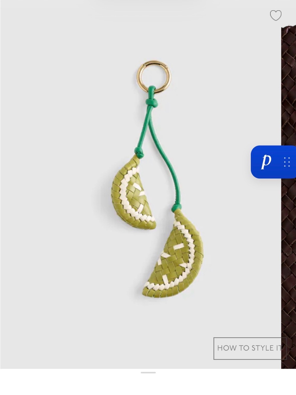 Woven Citrus Bag Charm